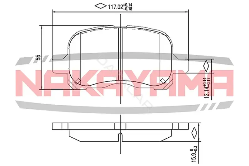 Тормозные колодки NAKAYAMA HP8312NY