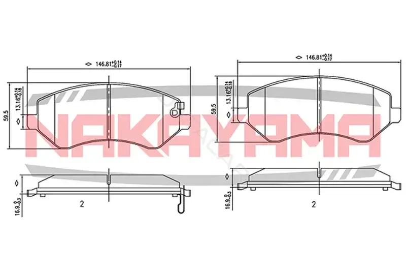Тормозные колодки NAKAYAMA HP8392NY