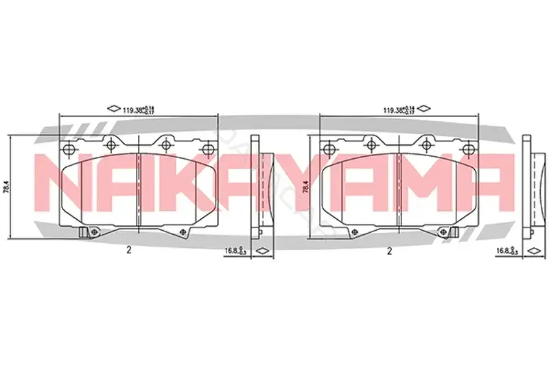 Тормозные колодки NAKAYAMA HP8438NY