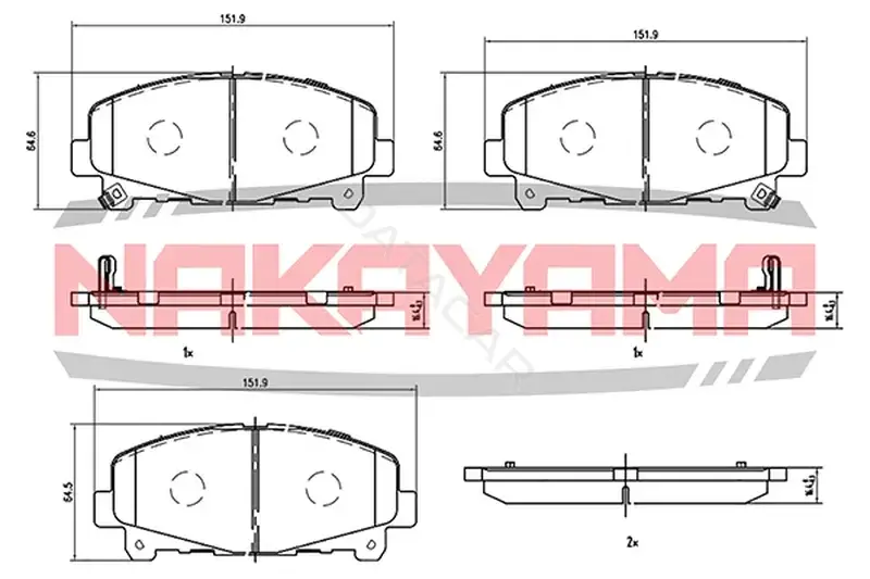 Тормозные колодки NAKAYAMA HP8463NY