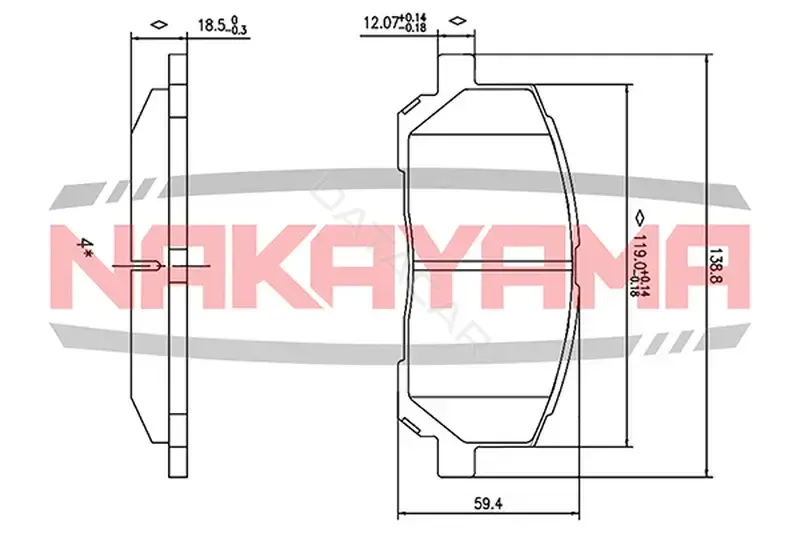 Тормозные колодки NAKAYAMA HP8488NY