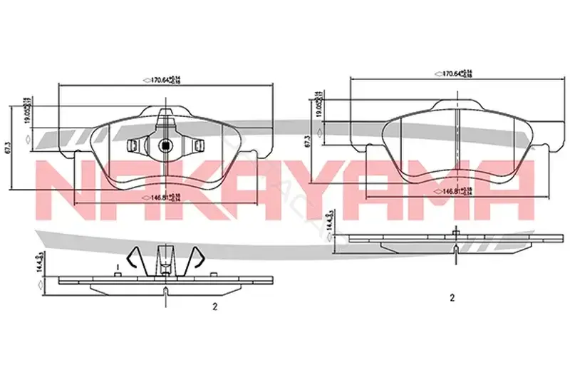 Тормозные колодки NAKAYAMA HP8498NY