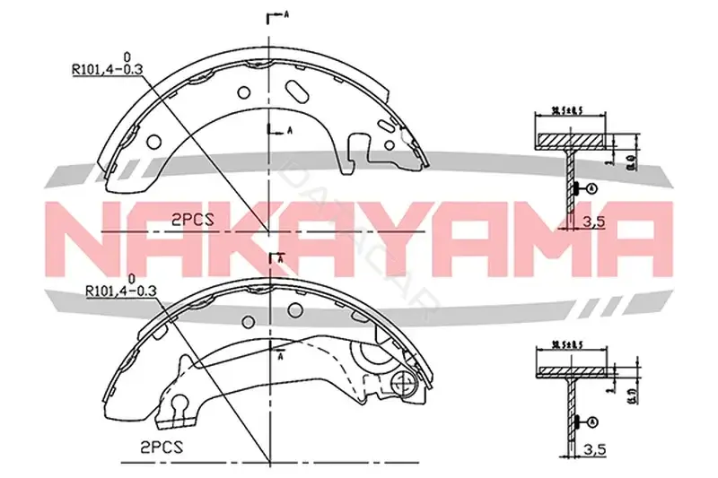 Барабанные колодки NAKAYAMA HS7128NY