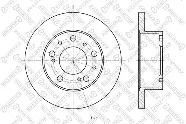 Тормозные диски STELLOX 6020-9908-SX