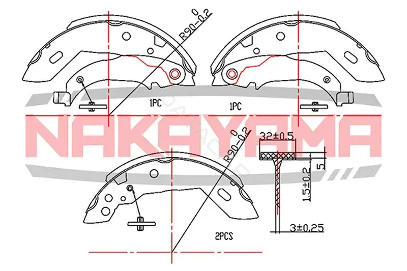 Барабанные колодки NAKAYAMA HS7145NY