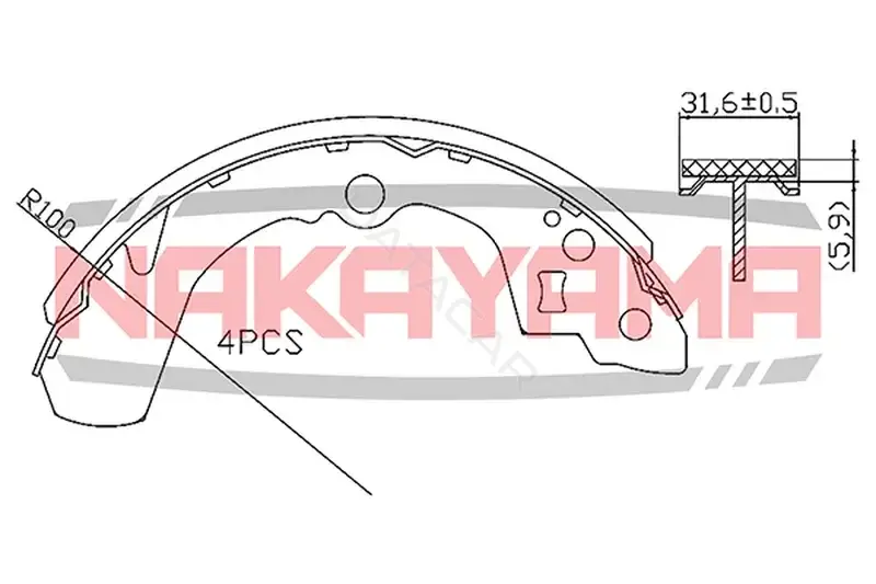 Барабанные колодки NAKAYAMA HS7221NY