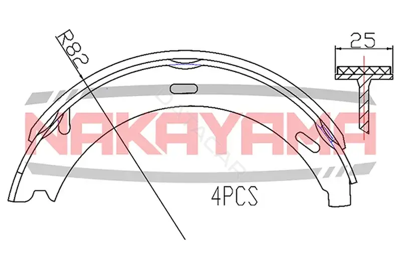 Барабанные колодки NAKAYAMA HS7193NY