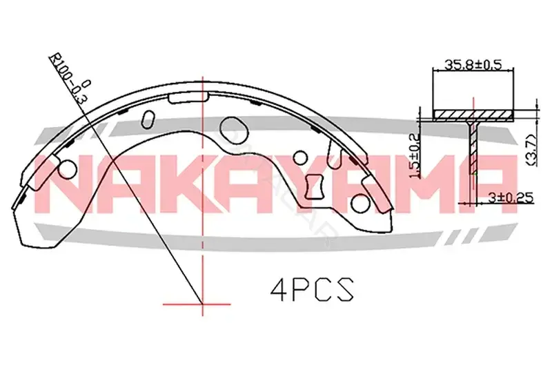 Барабанные колодки NAKAYAMA HS7229NY