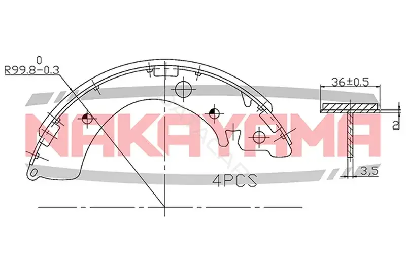 Барабанные колодки NAKAYAMA HS7244NY