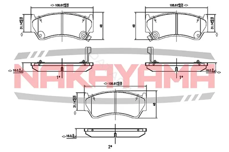 Тормозные колодки NAKAYAMA P0147NY
