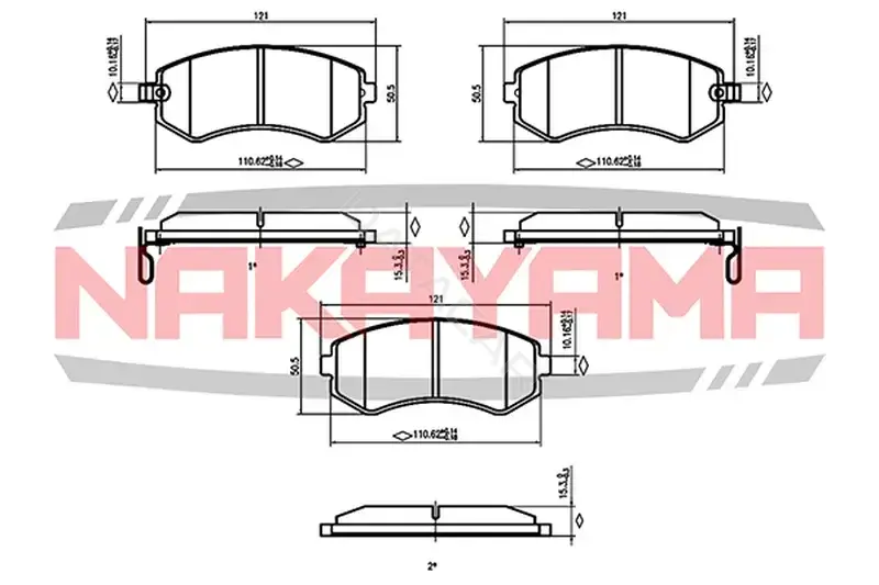 Тормозные колодки NAKAYAMA P0158NY