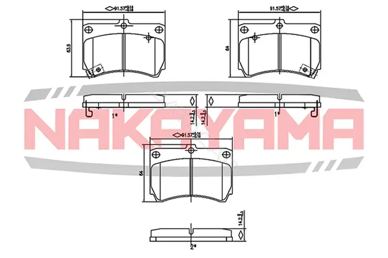 Тормозные колодки NAKAYAMA P0324NY