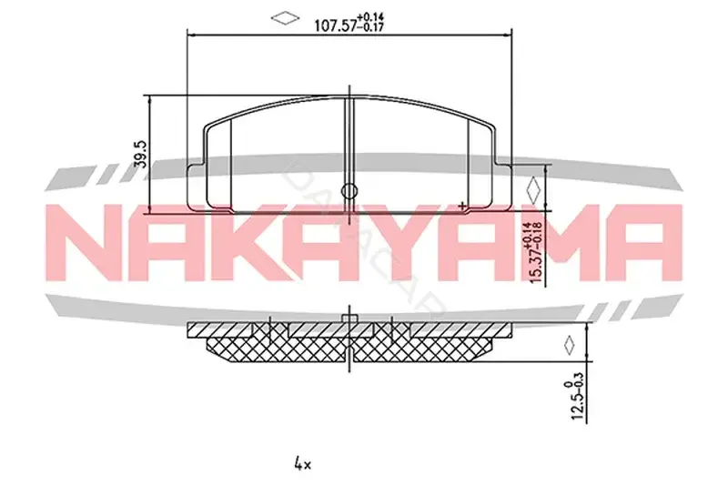 Тормозные колодки NAKAYAMA P0351NY