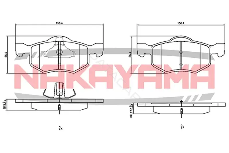 Тормозные колодки NAKAYAMA P0380NY