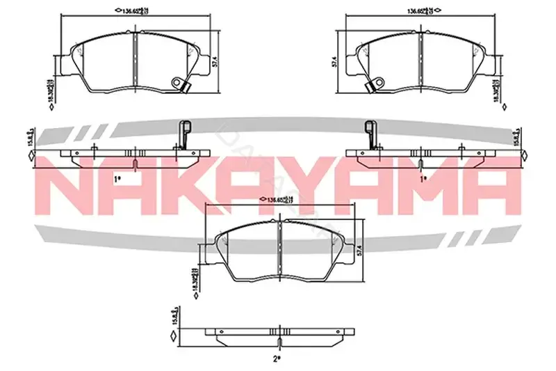Тормозные колодки NAKAYAMA P0519NY