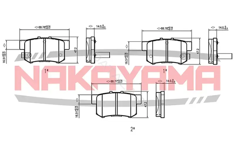 Тормозные колодки NAKAYAMA P0524NY