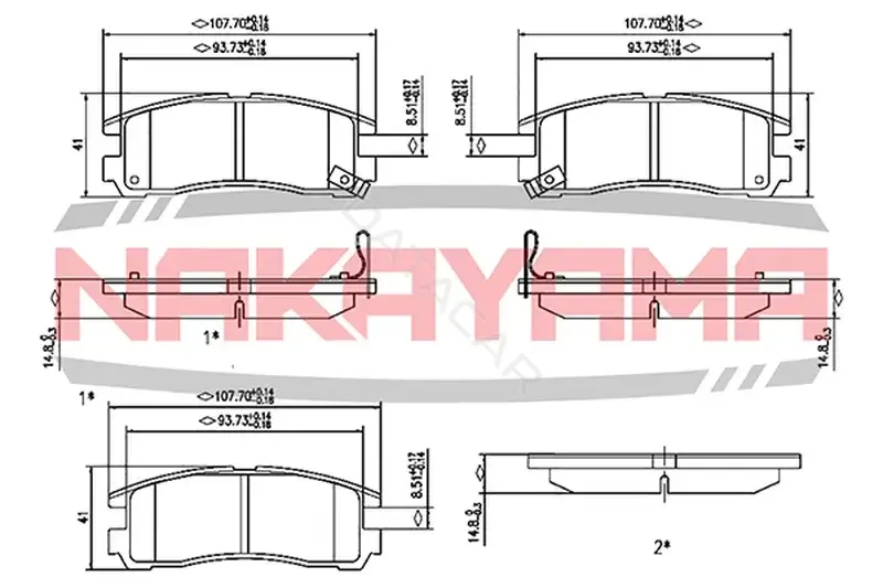 Тормозные колодки NAKAYAMA P0624NY