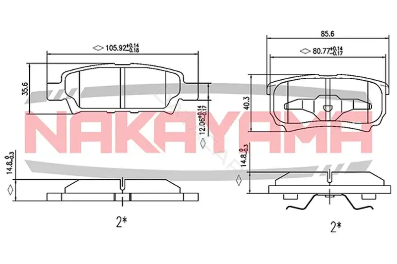 Тормозные колодки NAKAYAMA P0680NY