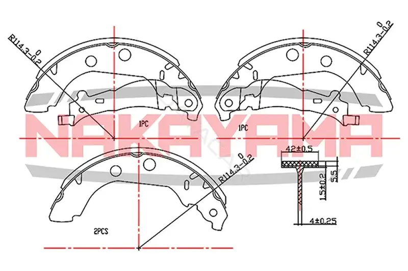 Барабанные колодки NAKAYAMA HS7241NY
