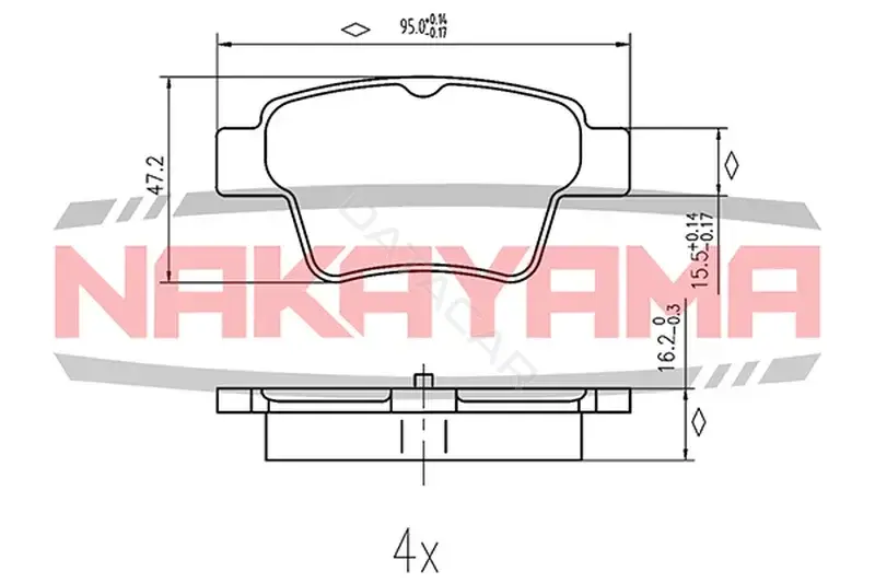 Тормозные колодки NAKAYAMA HP8665NY