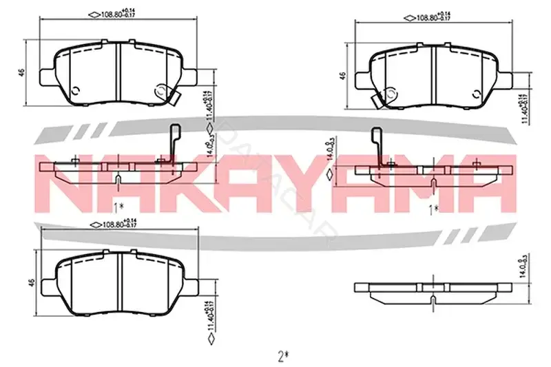 Тормозные колодки NAKAYAMA HP8628NY