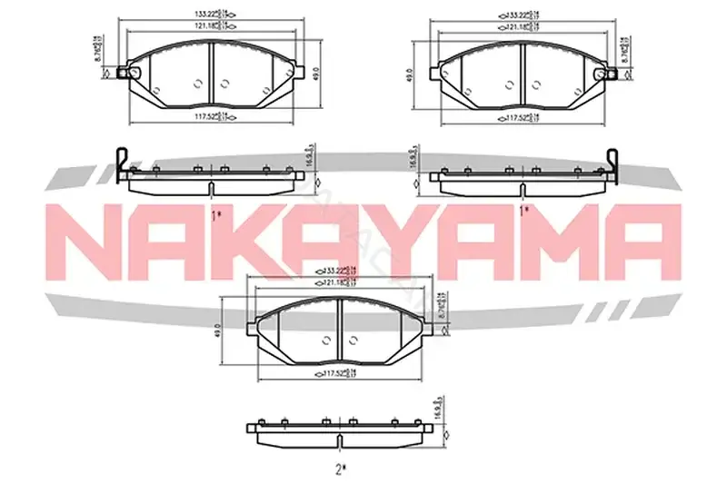 Тормозные колодки NAKAYAMA HP8608NY