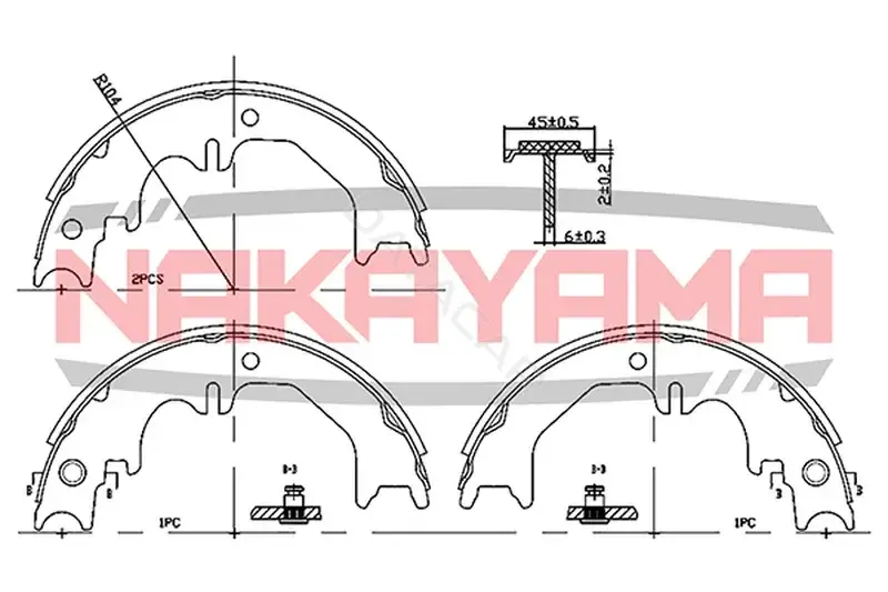 Колодки ручника NAKAYAMA HS7251NY