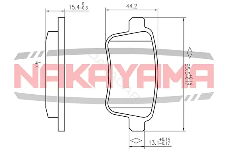 Тормозные колодки NAKAYAMA HP8705NY