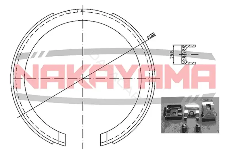 Колодки ручника NAKAYAMA HS7256NY