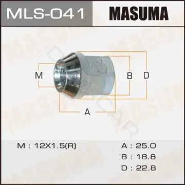 Гайка колеса MASUMA MLS-041