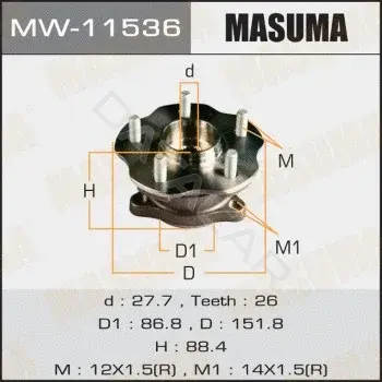 Подшипник ступицы MASUMA MW-11536