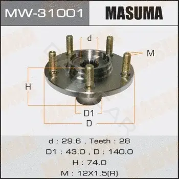 Подшипник ступицы MASUMA MW-31001