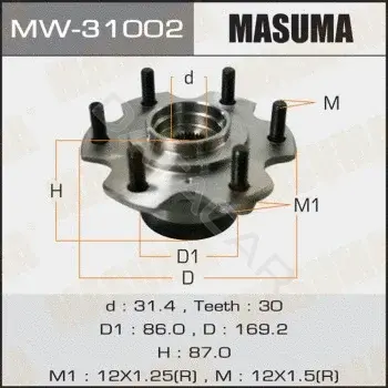 Подшипник ступицы MASUMA MW-31002