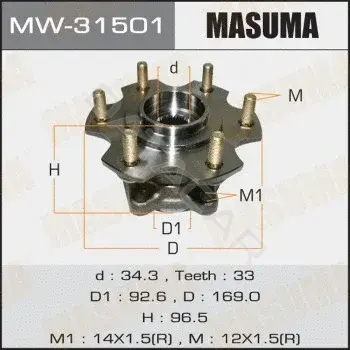 Подшипник ступицы MASUMA MW-31501