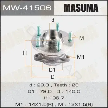 Подшипник ступицы MASUMA MW-41506