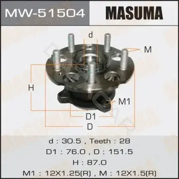 Подшипник ступицы MASUMA MW-51504