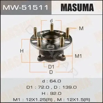 Подшипник ступицы MASUMA MW-51511