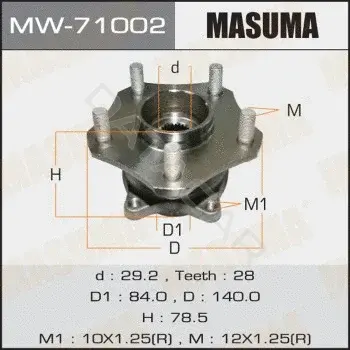 Подшипник ступицы MASUMA MW-71002
