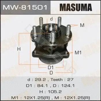 Подшипник ступицы MASUMA MW-81501