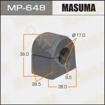 Втулки стабилизатора MASUMA MP-648