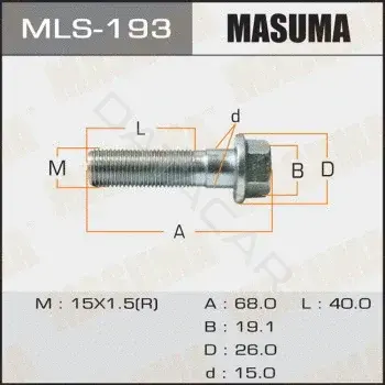 Болт подвески MASUMA MLS-193