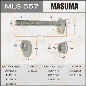 Болт подвески MASUMA MLS-557