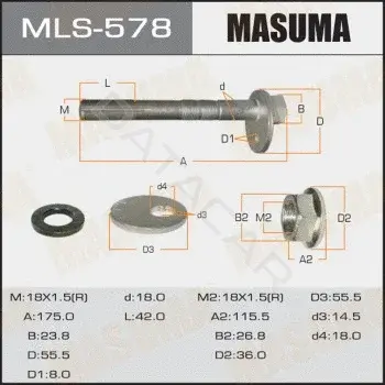 Болт подвески MASUMA MLS-578