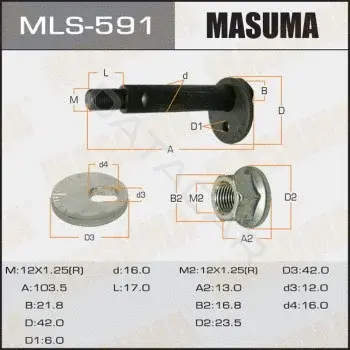 Болт подвески MASUMA MLS-591