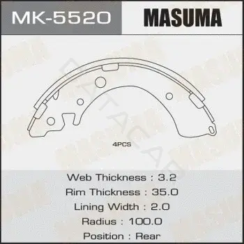 Барабанные колодки MASUMA MK-5520