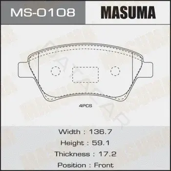 Барабанные колодки MASUMA MS-0108