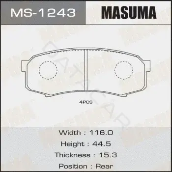 Барабанные колодки MASUMA MS-1243