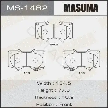 Барабанные колодки MASUMA MS-1482