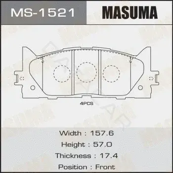 Барабанные колодки MASUMA MS-1521