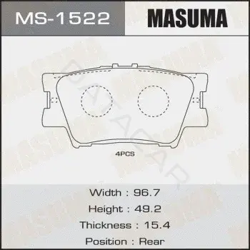 Барабанные колодки MASUMA MS-1522
